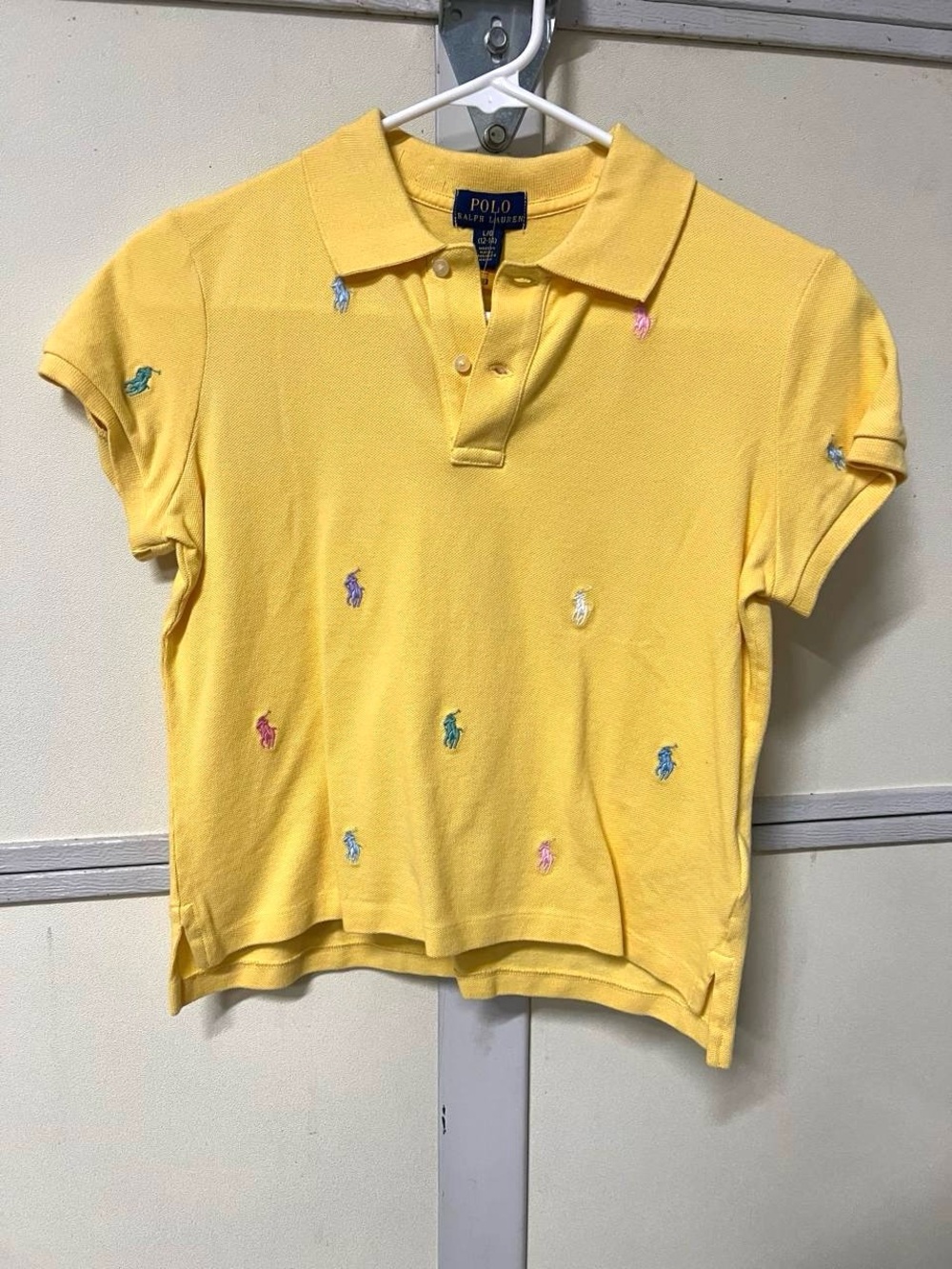 Polo by Ralph Lauren Yellow Girls' Polo with Multicolor Pony Embroidery